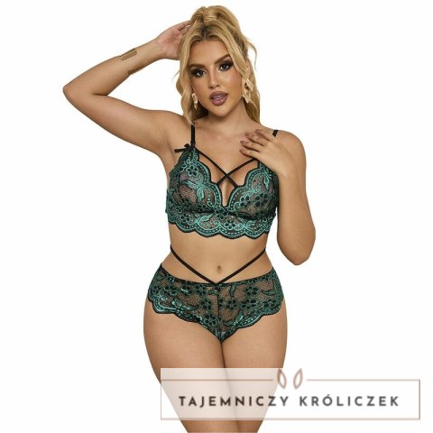 Subblime 954086 Komplet Koronkowy Zielony S/M - Biustonosz i Majtki SUBBLIME
