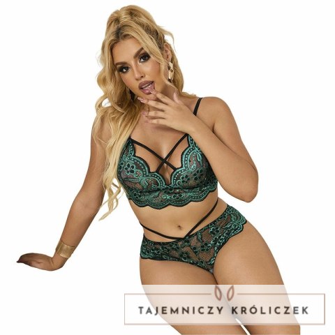 Subblime 954086 Komplet Koronkowy Zielony S/M - Biustonosz i Majtki SUBBLIME
