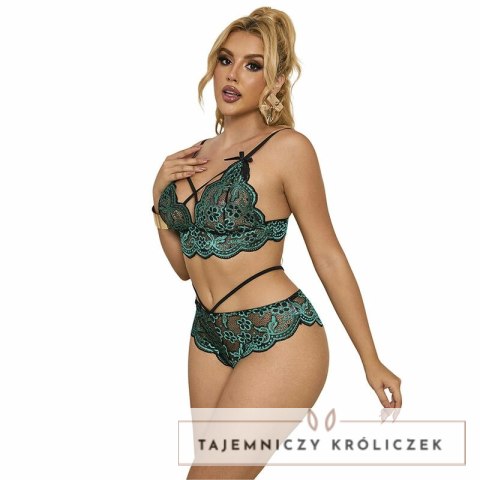 Subblime 954086 Komplet Koronkowy Zielony S/M - Biustonosz i Majtki SUBBLIME
