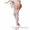 Chilirose CR 4312 Pończochy z pasem białe S/M - elegancka lycra 30 den CHILIROSE