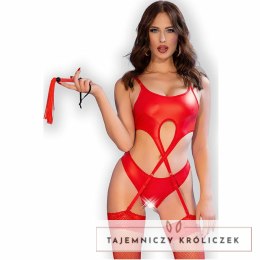 Chilirose CR 4625 Komplet bielizny 4-częściowy bezkrokowy czerwony L CHILIROSE