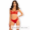 Chilirose CR 4676 Komplet Bielizny Damskiej Czerwony XL, Koronkowy CHILIROSE