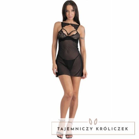 Livco Corsetti Fashion Krolina LC 90734 Komplet Koszulka + Stringi L/XL Czarny LIVCO CORSETTI