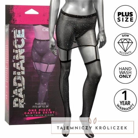 CalExotics Radiance Plus Size - Spodnica z podwiązkami i kryształkami 3X CALEXOTICS
