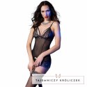 Chilirose CR 4417 Czarny gorset koronkowy z kabaretkami L/XL CHILIROSE