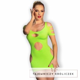 Chilirose CR 4671 sukienka mini bezszwowa neonowa zielona S/M CHILIROSE