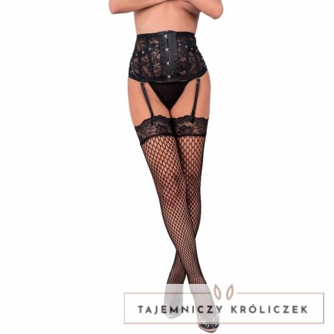 LivCo Corsetti Fashion Aufdaria pończochy kabaretki czarne S/M z koronką LIVCO CORSETTI