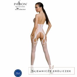 Passion ECO BS013 Bodystocking Biały Ekologiczny Uniwersalny Passion