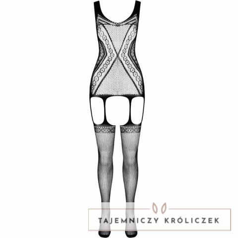 Passion Eco Collection Bodystocking BS007 biały - ekologiczna bielizna Passion
