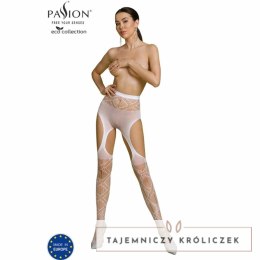 Passion Eco Collection Bodystocking ECO S005 biały - ekologiczny model Passion