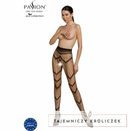 Passion Eco Collection Bodystocking ECO S006 Czarny - ekologiczny model uniwersalny Passion