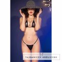 Chilirose CR 4840 Mikro Bikini Czarny S/M z Ozdobami Metalowymi CHILIROSE