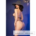 Chilirose CR 4840 Mikro Bikini Czarny S/M z Ozdobami Metalowymi CHILIROSE