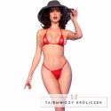 Chilirose CR 4840 Mikro Bikini Czerwone S/M z Ozdobami Metalowymi CHILIROSE