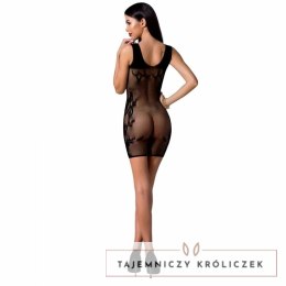 Passion BS073 bodystocking czarny, kabaretka, koronka, uniwersalny Passion