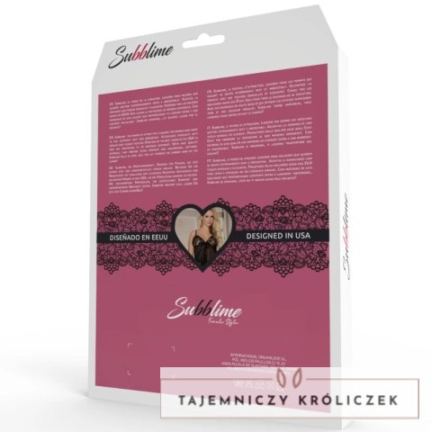 Subblime Gorset Corset z paskiem czarny L/XL elegancki design SUBBLIME