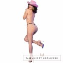 Chilirose CR 4836 stringi damskie Kiss Me czarne L/XL z zamkami CHILIROSE