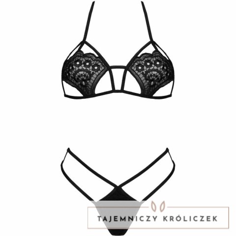 Livco Corsetti Fashion Jimena komplet biustonosz + stringi czarny uniwersalny LIVCO CORSETTI
