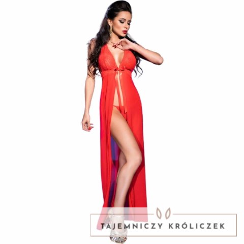 Chilirose CR 3275 długa koszulka nocna i stringi czerwone S/M CHILIROSE