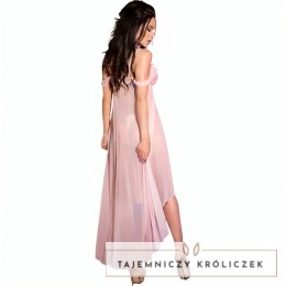 Chilirose CR 3716 Długa Babydoll Rożowa L/XL - Elegancka Siateczka i Koronka CHILIROSE