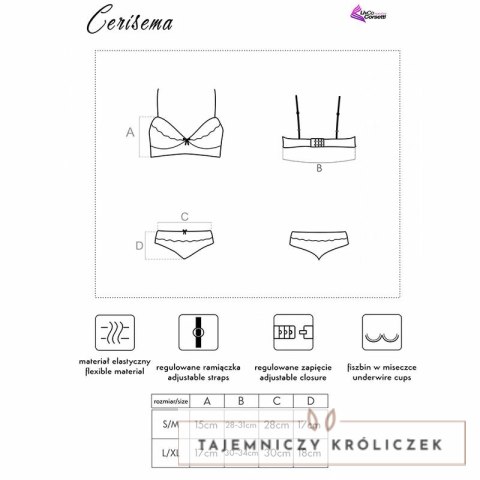 LivCo Corsetti Cerisema LC 21005 Komplet koralowy - biustonosz i figi LIVCO CORSETTI