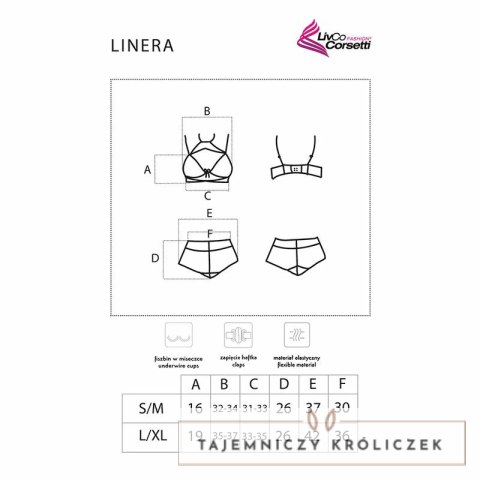 Livco Corsetti Fashion Linera czarny komplet koronkowy L/XL LIVCO CORSETTI