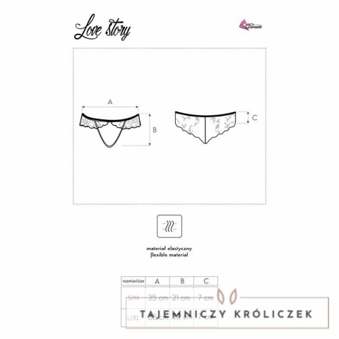 Livco Corsetti Fashion Love Story figi bezszwowe z koronką L/XL czarne LIVCO CORSETTI