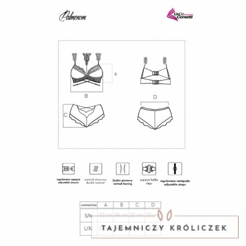 Livco Corsetti Fashion Palmenom komplet koronkowy czarny L/XL LIVCO CORSETTI