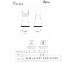Livco Corsetti Zerunam czarny komplet babydoll z koronką i stringami LIVCO CORSETTI