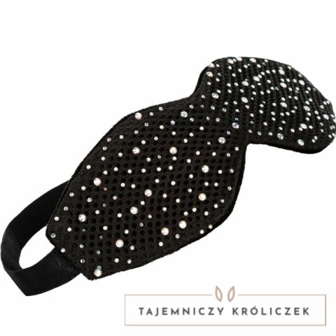 CalExotics Radiance Maska zaciemniająca na oczy, stras, czarna CALEXOTICS
