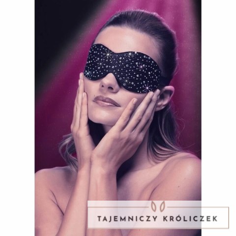 CalExotics Radiance Maska zaciemniająca na oczy, stras, czarna CALEXOTICS