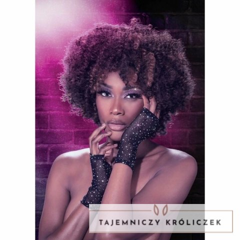 CalExotics Radiance rękawiczki bez palcow z kryształkami uniwersalne CALEXOTICS
