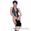 Chilirose CR 4479 Body koronkowe bez kroku niebieskie S/M CHILIROSE