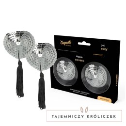 Coquette Chic Desire Osłony Dekoracyjne na Sutki Srebrne, Samoprzylepne COQUETTE