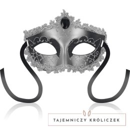 OHMAMA Maski czarno-szara diamentowa maska wenecka uniwersalna OHMAMA