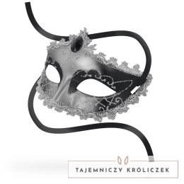 OHMAMA Maski czarno-szara diamentowa maska wenecka uniwersalna OHMAMA