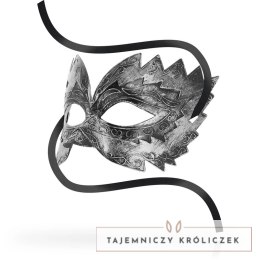 OHMAMA Maski weneckie srebrne - dekoracyjny wzor, uniwersalny rozmiar OHMAMA
