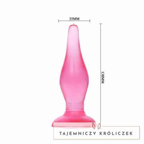 Baile Korek Analny Soft Touch Liliowy 14,2 cm z Przyssawką BAILE