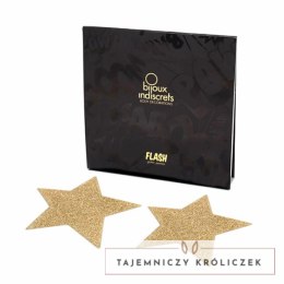 Bijoux Indiscrets FLASH GOLDEN STAR - ozdoby samoprzylepne złote gwiazdy BIJOUX
