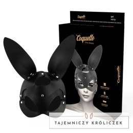 Coquette Chic Desire maska wegańska skorzana z uszami krolika czarna COQUETTE