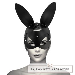 Coquette Chic Desire maska wegańska skorzana z uszami krolika czarna COQUETTE