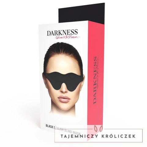 Darkness Mask - Czarna maska na oczy z regulowanym paskiem, PVC DARKNESS