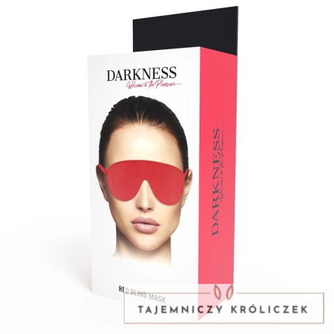 Darkness Maska na Oczy Czerwona PCV Regulowana Komfortowa DARKNESS