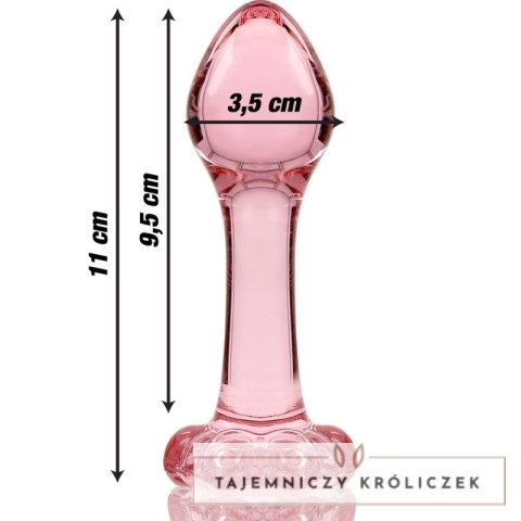 Ibiza Nebula Series Model 2 Szklany korek anatomiczny rożowy 11 cm NEBULA SERIES BY IBIZA