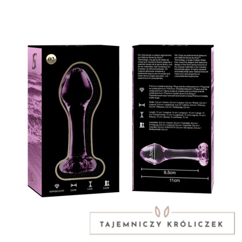Ibiza Nebula Series Model 2 Szklany korek anatomiczny rożowy 11 cm NEBULA SERIES BY IBIZA