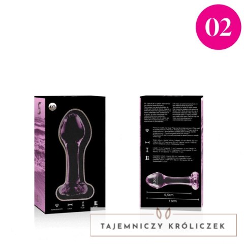 Ibiza Nebula Series Model 2 Szklany korek anatomiczny rożowy 11 cm NEBULA SERIES BY IBIZA