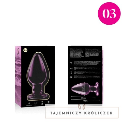 Ibiza Nebula Series Model 3 - szklany korek anatomiczny rożowy 11 cm NEBULA SERIES BY IBIZA
