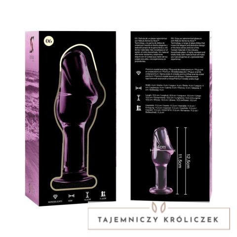Ibiza Nebula Series Model 6 szklany korek anatomiczny rożowy 12,5 cm NEBULA SERIES BY IBIZA