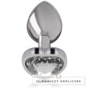 Intense Aluminium Plug S z Białym Kryształem - Rozmiar S, 7 cm INTENSE