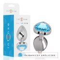 Intense Metalowy Korek Anatomiczny M Niebieskie Serce 8 cm INTENSE